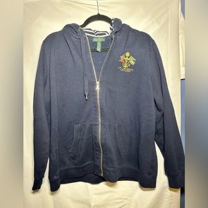 Navy Blue Ralph Lauren zip-up hoodie